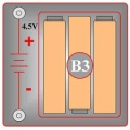 B3B  (6SCB3) Držák na baterie (3x 1,5V AA)