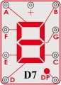 D7 (6SCD7) Sedmisegmentový LED displej