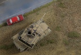 R/C Tank U.S. M1A1 Abrams Desert Yellow 1/72