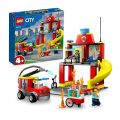 LEGO CITY 60375 Hasičská stanice a auto hasičů